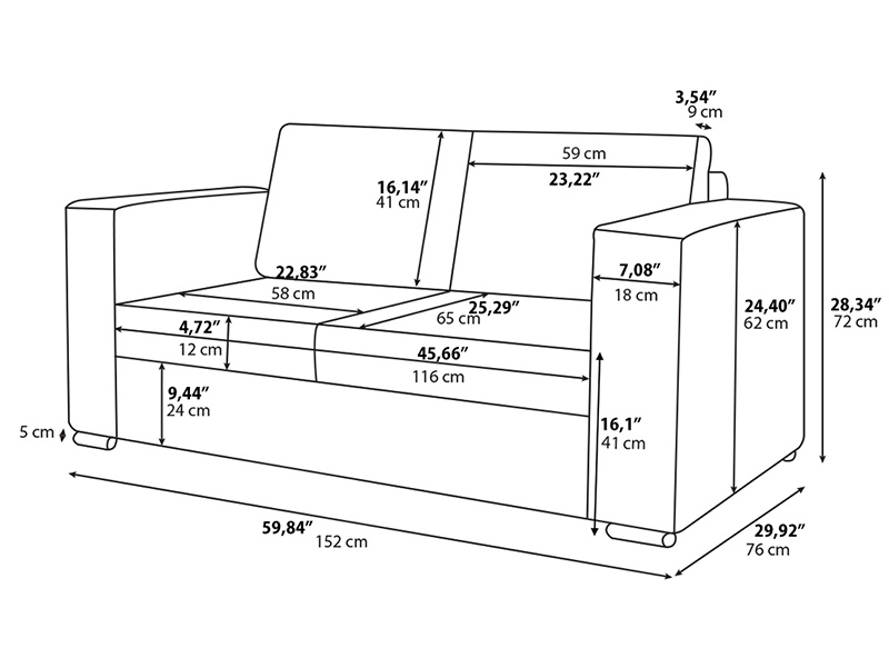 Typical Sofa Dimensions - hnymnabackman