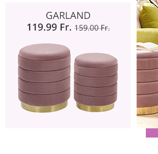 Rosa Samt-Pouf im 2er Set mit Stauraum und goldenem Fuss