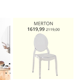 Zestaw 4 krzeseł do jadalni przezroczysty MERTON
