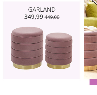 Zestaw 2 pufów ze schowkiem różowy GARLAND