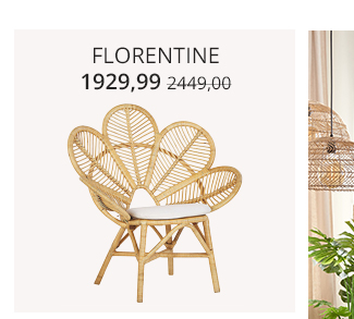 Fotel paw rattanowy naturalny FLORENTINE 