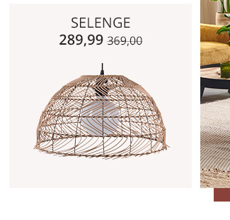 Lampa wisząca rattanowa naturalna SELENGE 